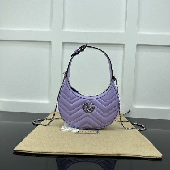 Gucci GG Marmont mini shoulder bag purple 699514 Gucci GG Marmont mini shoulder bag purple 699514