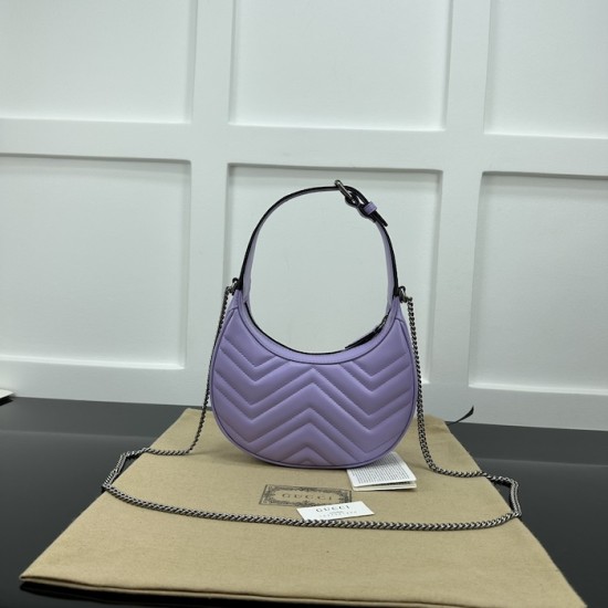 Gucci GG Marmont mini shoulder bag purple 699514 Gucci GG Marmont mini shoulder bag purple 699514