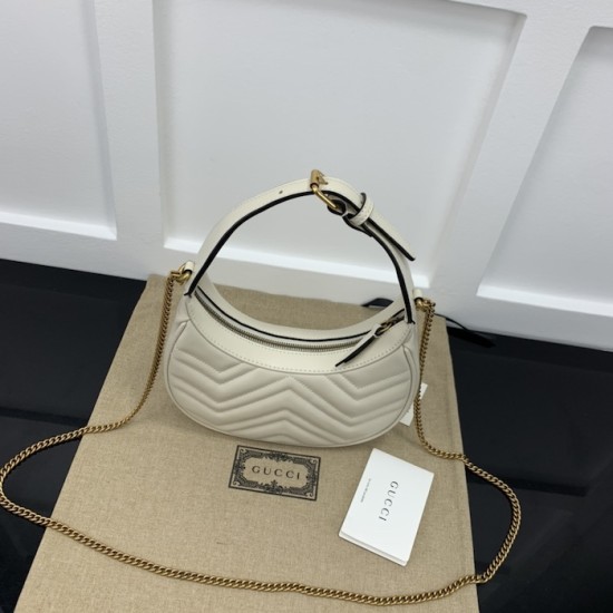 Gucci GG Marmont mini shoulder bag white 699514 Gucci GG Marmont mini shoulder bag white 699514
