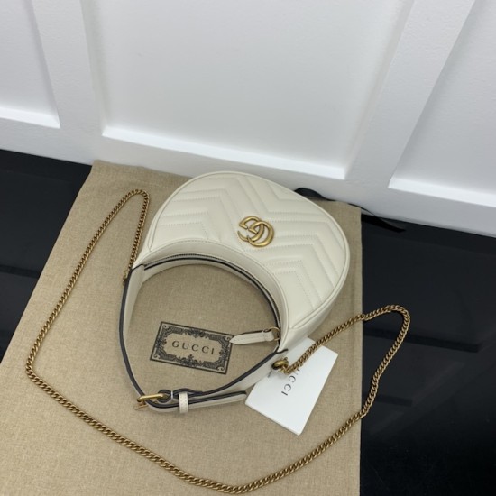 Gucci GG Marmont mini shoulder bag white 699514 Gucci GG Marmont mini shoulder bag white 699514