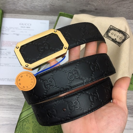 Gucci Signature Leather Belt Black Gucci Signature Leather Belt Black