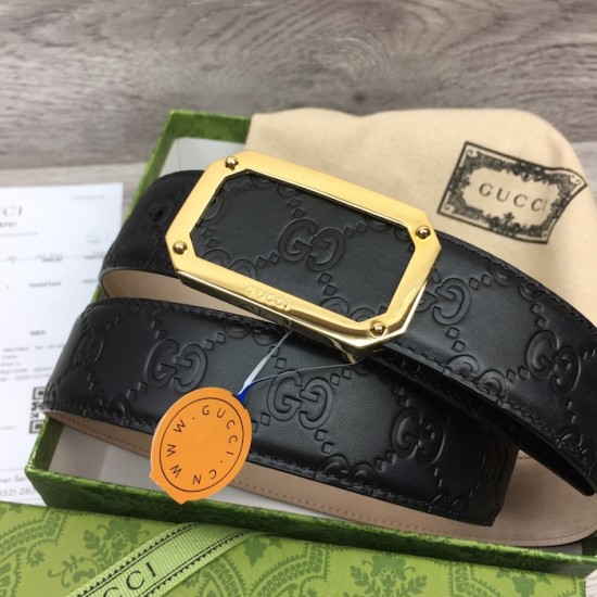 Gucci Signature Leather Belt Black Gucci Signature Leather Belt Black