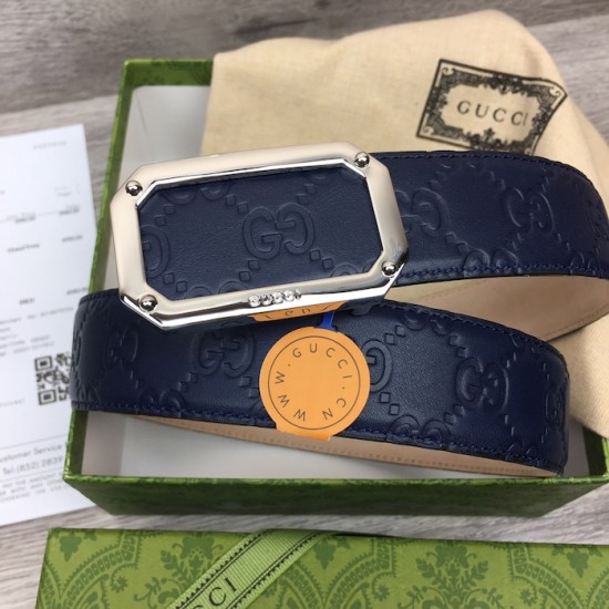 Gucci Signature leather belt Blue Gucci Signature leather belt Blue