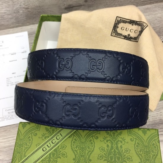 Gucci Signature leather belt Blue Gucci Signature leather belt Blue