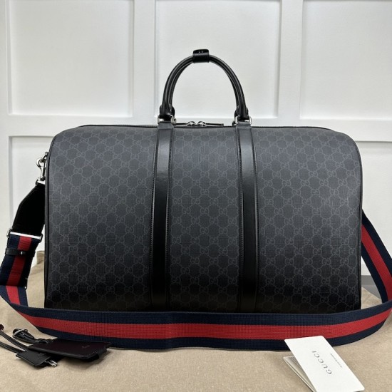 Gucci Black GG Supreme canvas GG duffle bag ‎792075