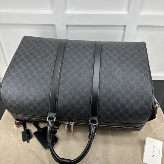 Gucci Black GG Supreme canvas GG duffle bag ‎792075