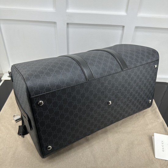 Gucci Black GG Supreme canvas GG duffle bag ‎792075