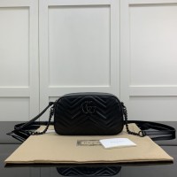 Gucci GG Marmont small shoulder black bag 447632