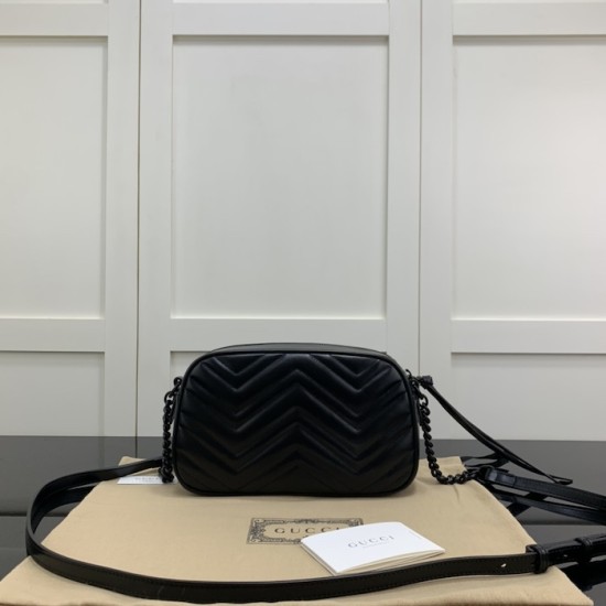 Gucci GG Marmont small shoulder black bag 447632