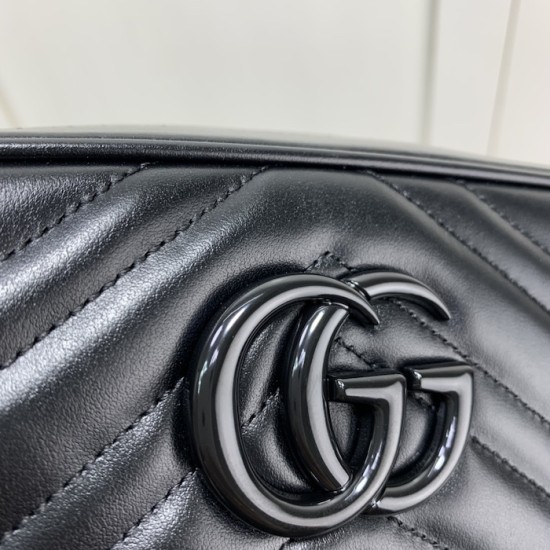 Gucci GG Marmont small shoulder black bag 447632