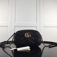 Gucci GG Marmont small shoulder bag ‎Black 447632