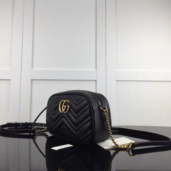 Gucci GG Marmont small shoulder bag ‎Black 447632