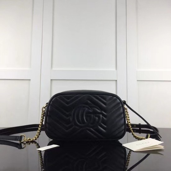 Gucci GG Marmont small shoulder bag ‎Black 447632