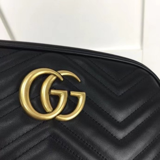 Gucci GG Marmont small shoulder bag ‎Black 447632