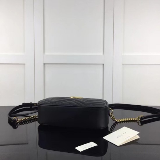 Gucci GG Marmont small shoulder bag ‎Black 447632