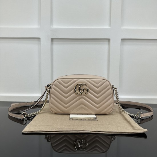 Gucci GG Marmont small shoulder bag nude 447632