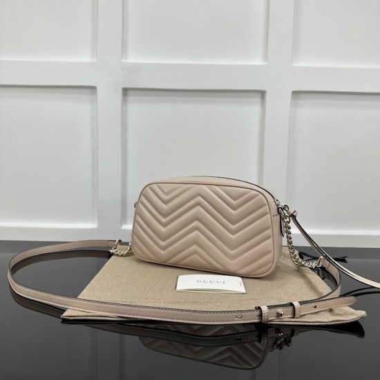 Gucci GG Marmont small shoulder bag nude 447632