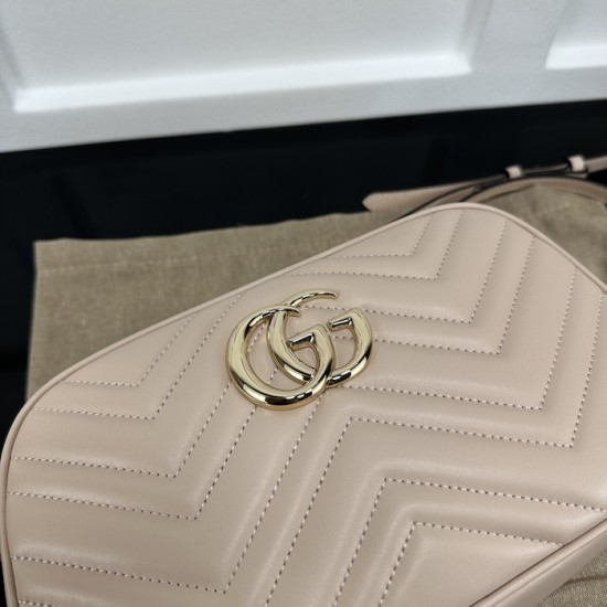 Gucci GG Marmont small shoulder bag nude 447632
