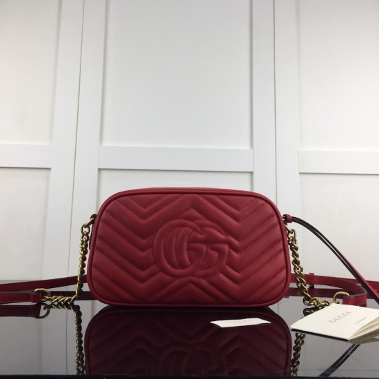 Gucci GG Marmont small shoulder bag Red 447632