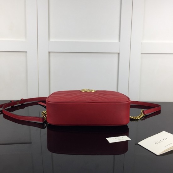 Gucci GG Marmont small shoulder bag Red 447632
