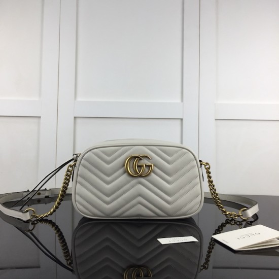 Gucci GG Marmont small shoulder bag White 447632