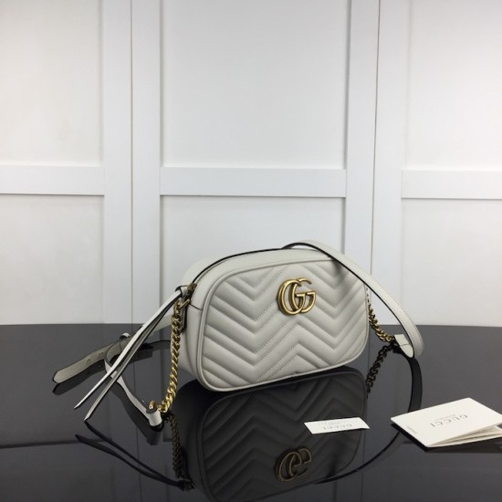 Gucci GG Marmont small shoulder bag White 447632