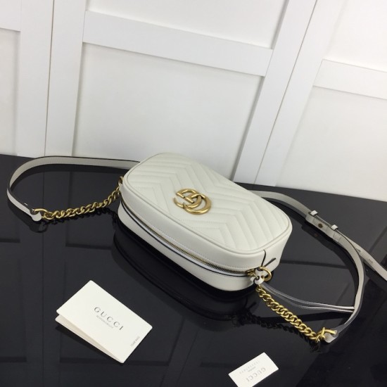 Gucci GG Marmont small shoulder bag White 447632