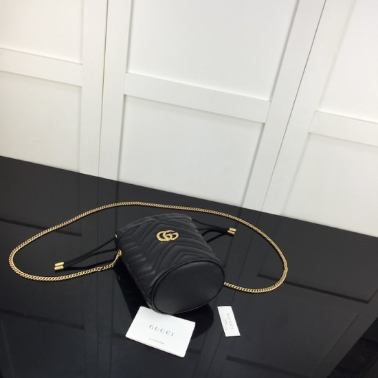 Gucci GG Marmont mini bucket bag Black ‎575163