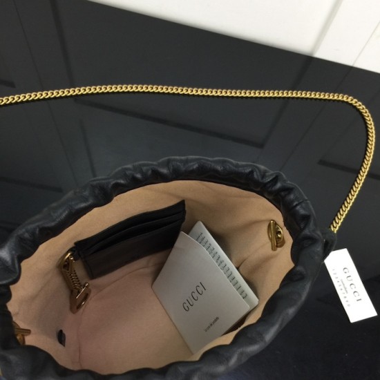Gucci GG Marmont mini bucket bag Black ‎575163