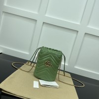 Gucci GG Marmont mini bucket bag Green ‎575163