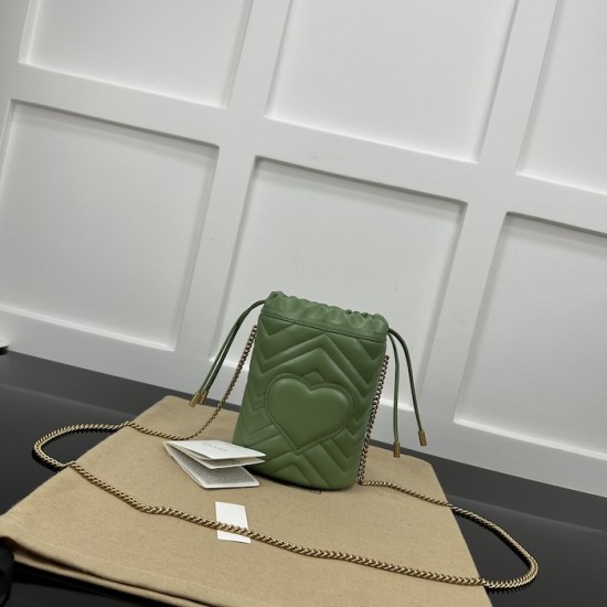 Gucci GG Marmont mini bucket bag Green ‎575163