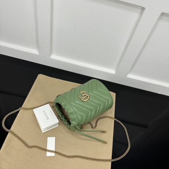 Gucci GG Marmont mini bucket bag Green ‎575163