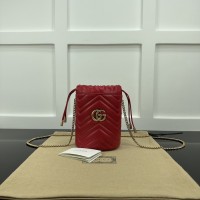 Gucci GG Marmont mini bucket bag Red ‎575163