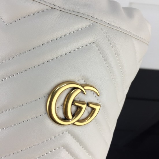 Gucci GG Marmont mini bucket bag White ‎575163