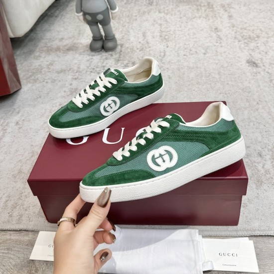 Gucci sneaker with Interlocking G Green Gucci sneaker with Interlocking G Green