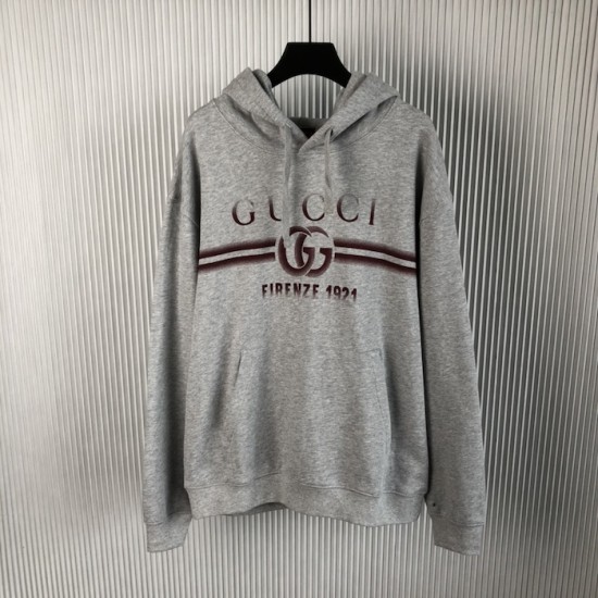 Gucci Printed cotton jersey hooded sweatshirt Grey Gucci Printed cotton jersey hooded sweatshirt Grey