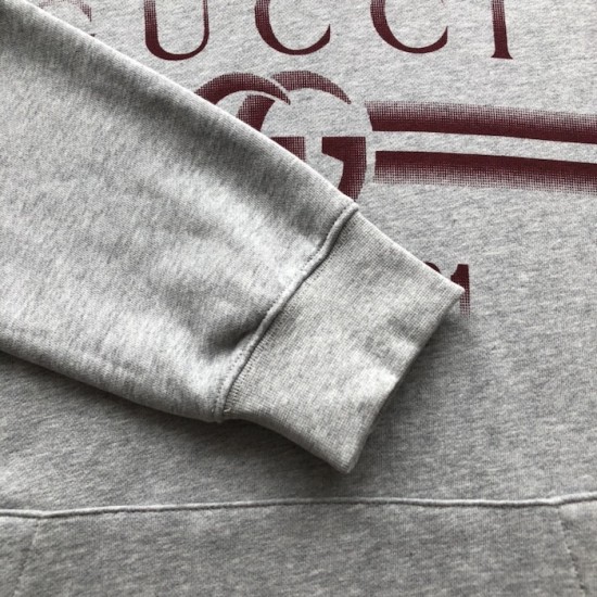 Gucci Printed cotton jersey hooded sweatshirt Grey Gucci Printed cotton jersey hooded sweatshirt Grey