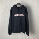 Gucci Printed cotton jersey hooded sweatshirt Navy Gucci Printed cotton jersey hooded sweatshirt Navy