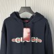 Gucci Printed cotton jersey hooded sweatshirt Navy Gucci Printed cotton jersey hooded sweatshirt Navy