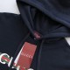 Gucci Printed cotton jersey hooded sweatshirt Navy Gucci Printed cotton jersey hooded sweatshirt Navy