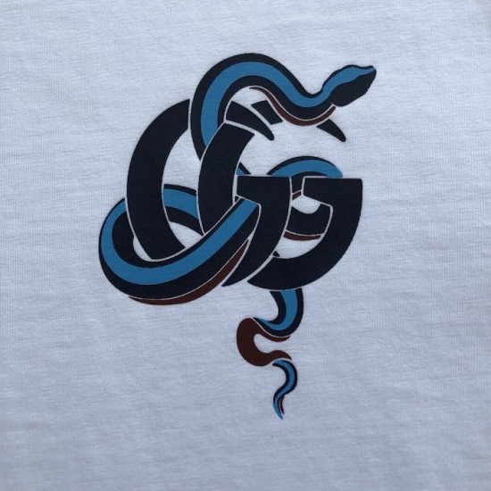 Gucci Printed medium cotton jersey T-shirt White Gucci Printed medium cotton jersey T-shirt White