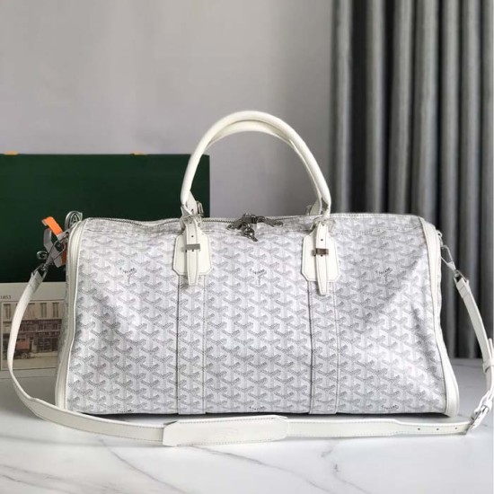 Goyard Boston 50 Bag White Goyard Boston 50 Bag White