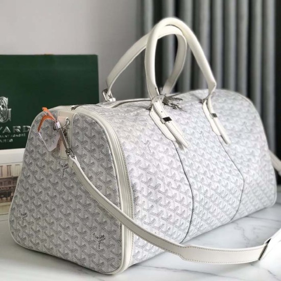 Goyard Boston 50 Bag White Goyard Boston 50 Bag White