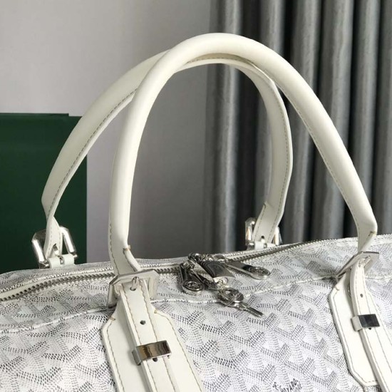 Goyard Boston 50 Bag White Goyard Boston 50 Bag White