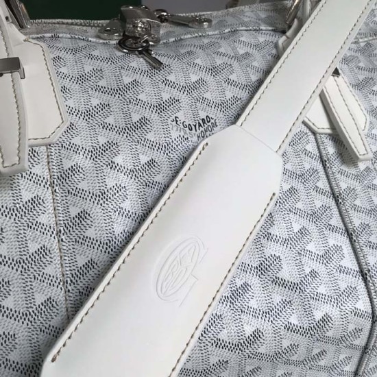 Goyard Boston 50 Bag White Goyard Boston 50 Bag White