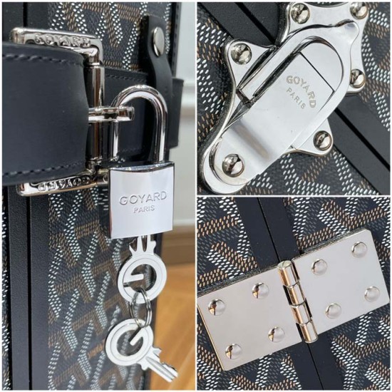 Goyard Bourget PM Trolley Case Black Goyard Bourget PM Trolley Case Black