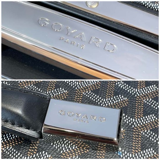 Goyard Bourget PM Trolley Case Black Goyard Bourget PM Trolley Case Black