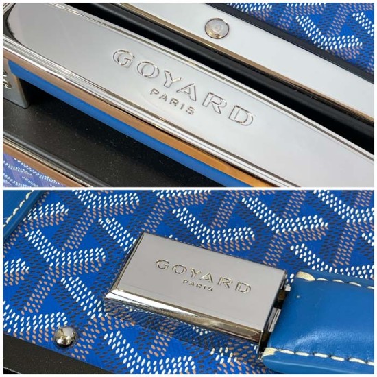 Goyard Bourget PM Trolley Case Blue Goyard Bourget PM Trolley Case Blue