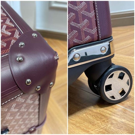 Goyard Bourget PM Trolley Case Burgundy Goyard Bourget PM Trolley Case Burgundy