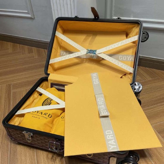 Goyard Bourget PM Trolley Case Burgundy Goyard Bourget PM Trolley Case Burgundy